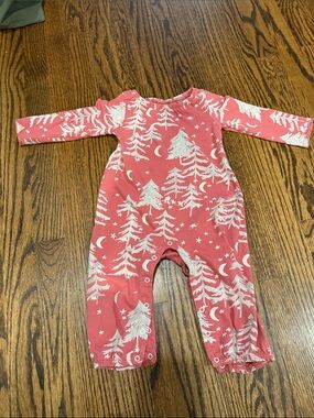 Burt's Bees Baby Pink Forest Print Footie